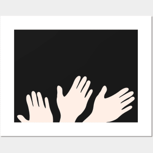 Waving hands Posters and Art